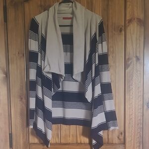 Red Brand Striped Navy and Cream Women's Sweater. Size S